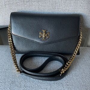 Tory Burch Kira Pebbled Chain Wallet